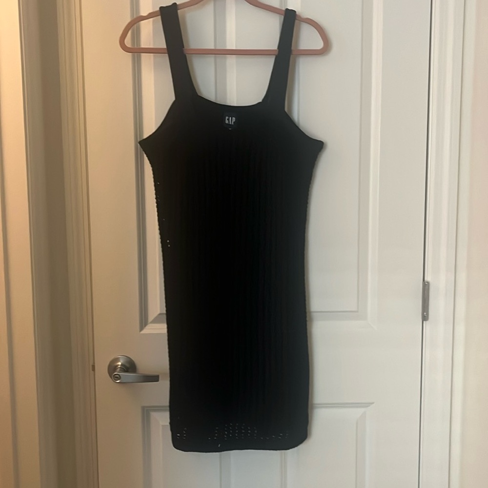 NWT GAP BLACK CROCHET DRESS